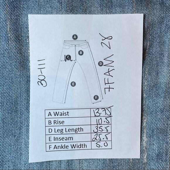 7 FOR ALL MANKIND RARE FADED Y2K HIGH RISE BERMUDA SHORTS BLUE- 28 - Picture 6 of 8